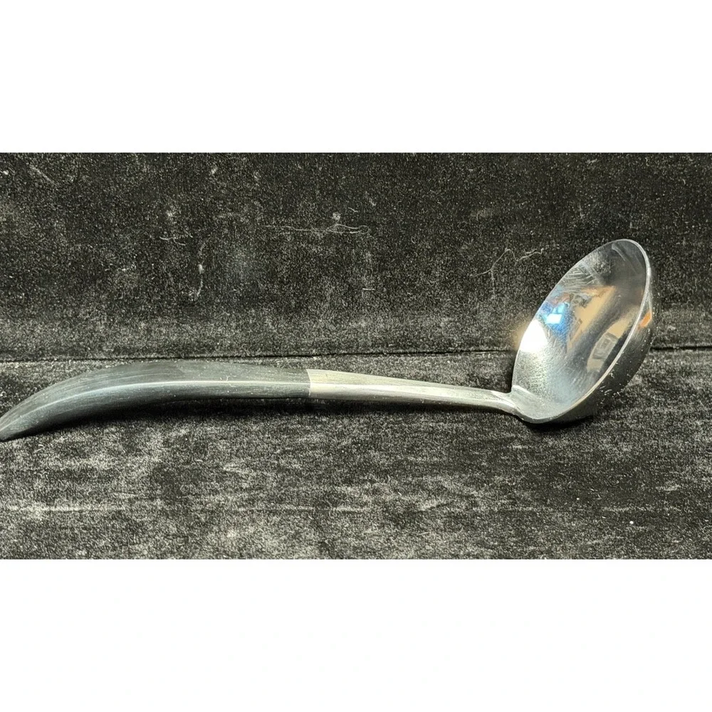 Kingston Stainless Steel-Gravy Ladle, Black Handle Japan Mid Century Modern, NEW